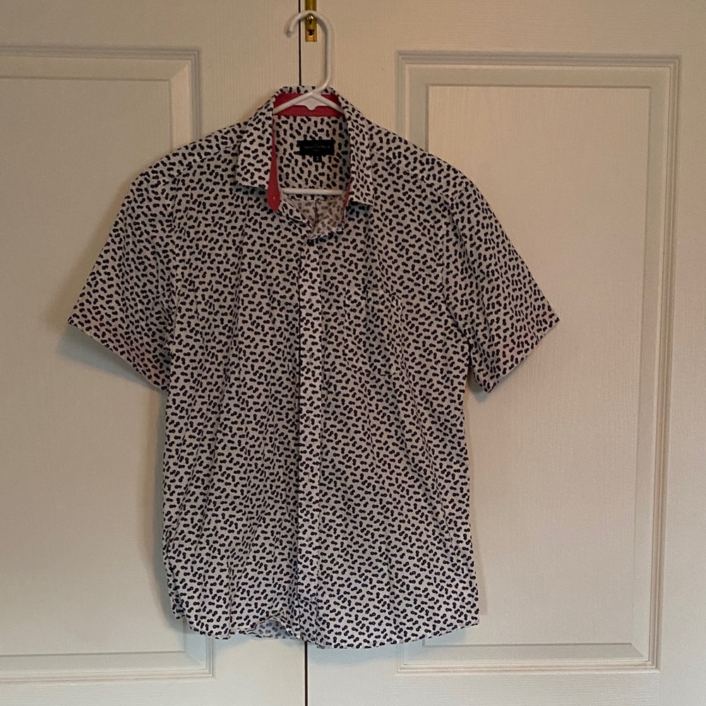 Stylish Black and White Patterned Men's Shirt
